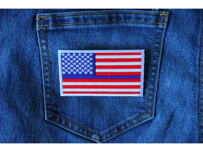 Thin Blue Line RWB American Flag Patch | Embroidered Patches