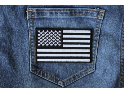 Us Flag Black White Patch 4 Inch | Embroidered Patches Us Flag Black White Patch 4 Inch | Embroidered Patches