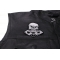 Gambler Skull 8 Ball Patch Aces, 8 Ball and Skull Patch, Biker Skull Patches shown on leather vest