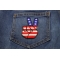 Peace Hand Sign with American Flag Patch Peace Hand Sign with American Flag Patriotic Iron on Patch shown on jeans