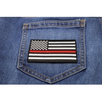 Subdued US Flag With Red Stripe Patch | Embroidered Patches Subdued US Flag With Red Stripe Patch | Embroidered Patches