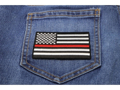 Subdued US Flag With Red Stripe Patch | Embroidered Patches Subdued US Flag With Red Stripe Patch | Embroidered Patches