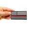 Subdued US Flag With Red Stripe Patch | Embroidered Patches Subdued US Flag With Red Stripe Patch shown on hand for size comparison