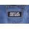 Shut up The Fuck You Must Patch Shut up The Fuck You Must Funny Iron on Patch shown on jeans