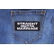 Straight Outta Marriage Funny Iron on Patch shown on jeans