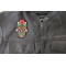 Flower Skull Black Patch Flower Skull Patch, Skull Patches shown on leather vest