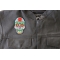 Flower Skull Blue Patch Flower Skull Patch, Skull Patches shown on leather vest