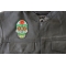 Flower Skull Green Patch Flower Skull Patch, Skull Patches shown on leather vest