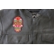 Flower Skull Red Patch Sugar Skull Flowers Patch, Skull Patches shown on leather vest