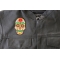 Flower Skull Yellow Patch Flower Skull Patch, Skull Patches shown on leather vest