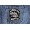 No Clubs No Rules Just Ride Wolf Patch No Clubs No Rules Just Ride Wolf Biker Patch shown on jeans
