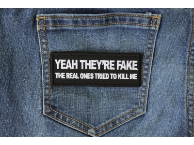 Yeah They're Fake The Real Ones Tried to Kill me Breast Cancer Patch