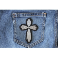 Christian Cross Silver Patch