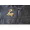 Cobra Patch Cobra Patch - 3.5x4 inch. Embroidered Iron on Patch shown on leather vest