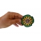 Flowers and Leaves Patch Flowers and Leaves Iron on Patch shown on hand for size comparison