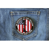 Freedom Ain't Free In Memory of Our Fallen Boot Rifle Helmet Patch