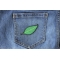 Green Leaf Patch Green Leaf Patch shown on jeans