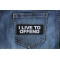 I live to Offend Patch I live to Offend Funny Iron on Patch shown on jeans