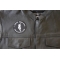 I Support Single Moms One Dollar at a Time Patch - 3x3 inch. Embroidered Iron on Patch shown on leather vest