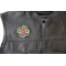 Lady Rider Flowers Patch - 3x3 inch. Embroidered Iron on Patch shown on leather vest