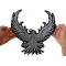 Large Silver Eagle Patch Soaring Eagle Patch, Large Eagle Back Patches shown on hand for size comparison