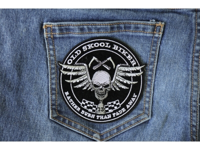 Old skool Biker Skull Patch