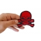 Red Skull and Crossbones small Patch Red Skull and Crossbones Patch, Biker Skull Patches shown on hand for size comparison