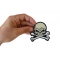 Skull and Cross Bones Patch Skull and Cross Bones Patch, Biker Skull Patches shown on hand for size comparison