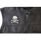 Skull and Cross Bones Patch Skull and Cross Bones Patch, Biker Skull Patches shown on leather vest