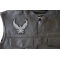 Small Silver Eagle Patch Silver Eagle Patch, Animal Patches shown on leather vest