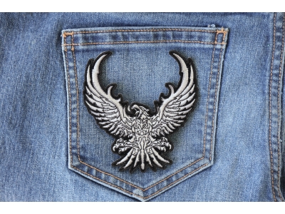 Small Silver Eagle Patch