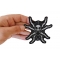 Spider Skull Reflective Iron on Patch shown on hand for size comparison