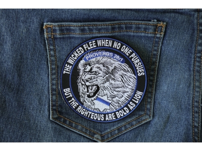 The Righteous Are Bold as Lions Patch for Law Officers