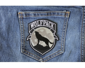Wolfpack Patch Wolf Howling Moon Silhouette