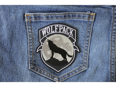 Wolfpack Patch Wolf Howling Moon Silhouette