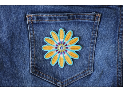 Yellow Blue Flower Patch