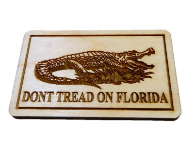 Don't Tread on Florida Gator Wood Decor