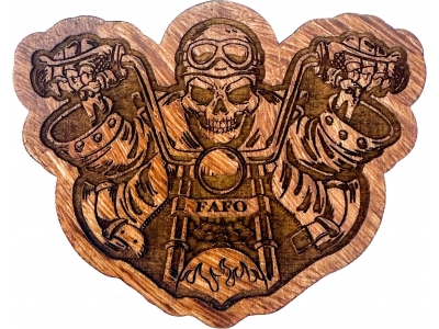 FAFO Biker Skull Small Wall Decor