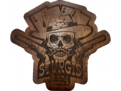 Sturgis 2024 Wild Bill Aces and Eights Large Wall Decor