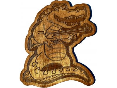 Alligator Shotgun Wood Wall Decoration