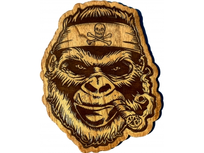 Cigar Gorilla Wood Wall Decoration