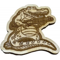 Alligator with Shotgun Wood Decor