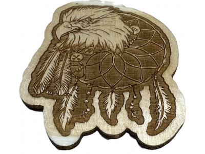 Eagle and Dreamcatcher Wood Decor