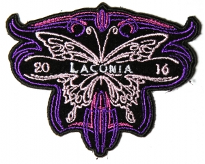Laconia 2016 Motorcycle Rally Patch Butterfly