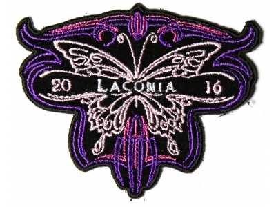 Laconia 2016 Motorcycle Rally Patch Butterfly