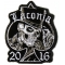 Laconia 2016 Motorcycle Rally Patch Tall Hat Skull