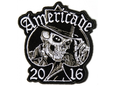 Americade 2016 Bike Week Patch Tall Hat Skull