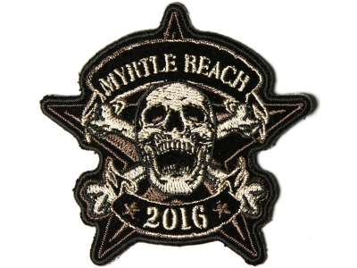 Myrtle Beach 2016 Bike Week Patch Star Skull