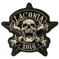 Laconia 2016 Motorcycle Rally Patch Star Skull