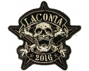 Laconia 2016 Motorcycle Rally Patch Star Skull